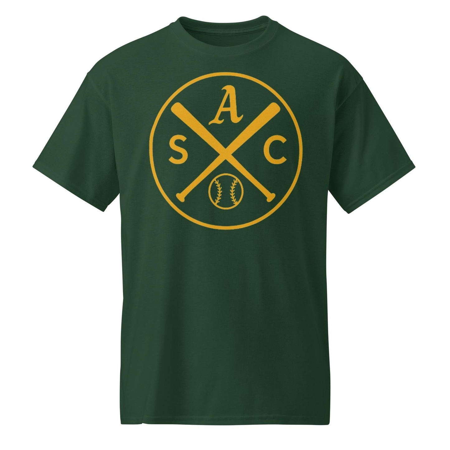 SAC Baseball Logo Shirt – Sacramento Baseball Tee (gold logo) DryBlend® T-Shirt