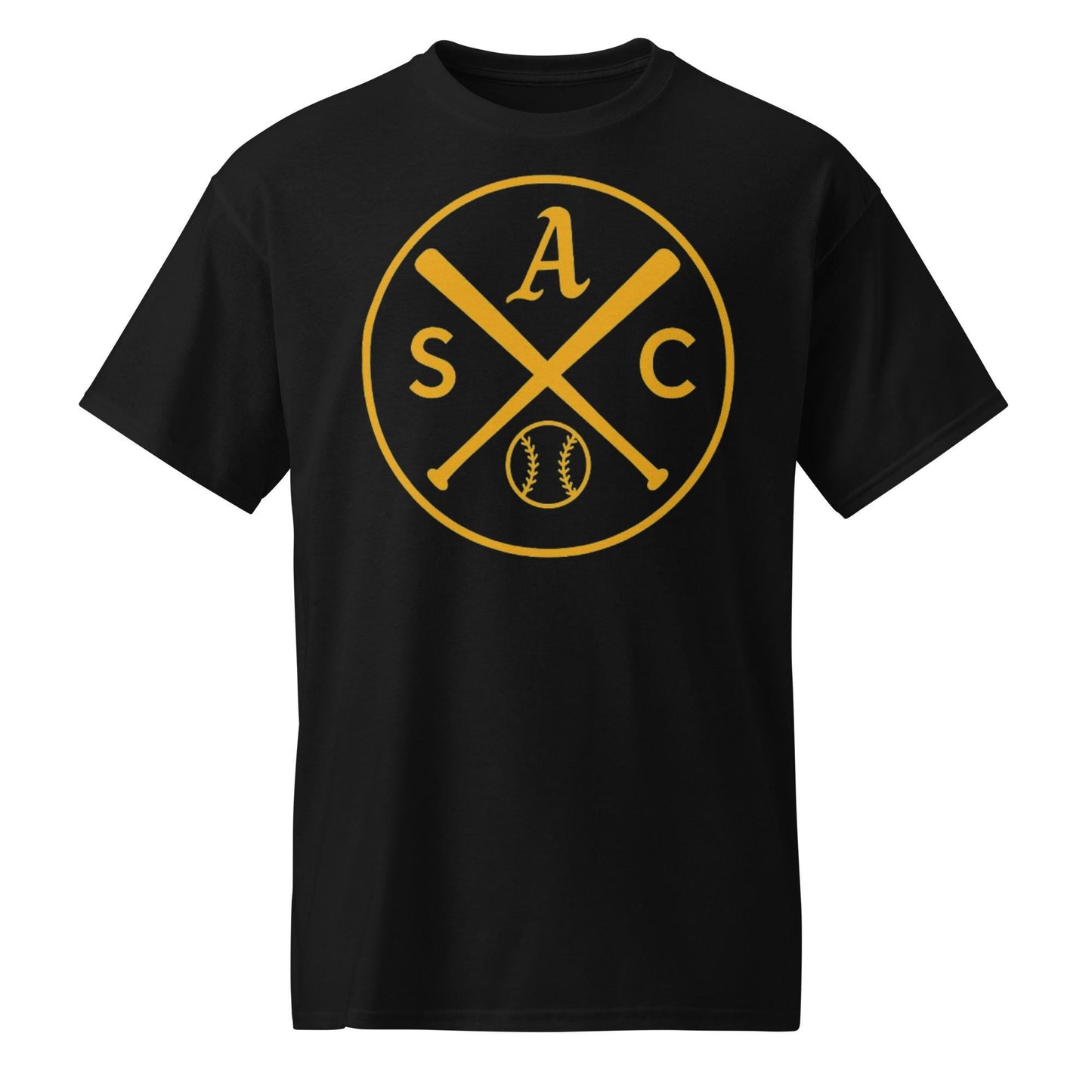 SAC Baseball Logo Shirt – Sacramento Baseball Tee (gold logo) DryBlend® T-Shirt