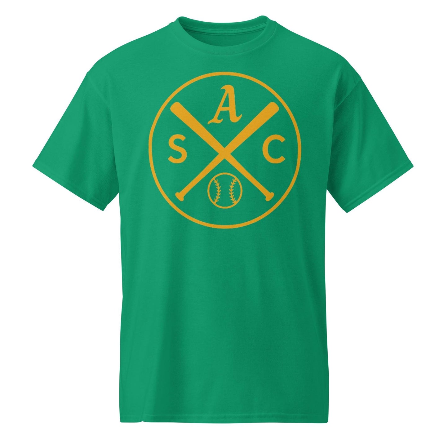 SAC Baseball Logo Shirt – Sacramento Baseball Tee (gold logo) DryBlend® T-Shirt