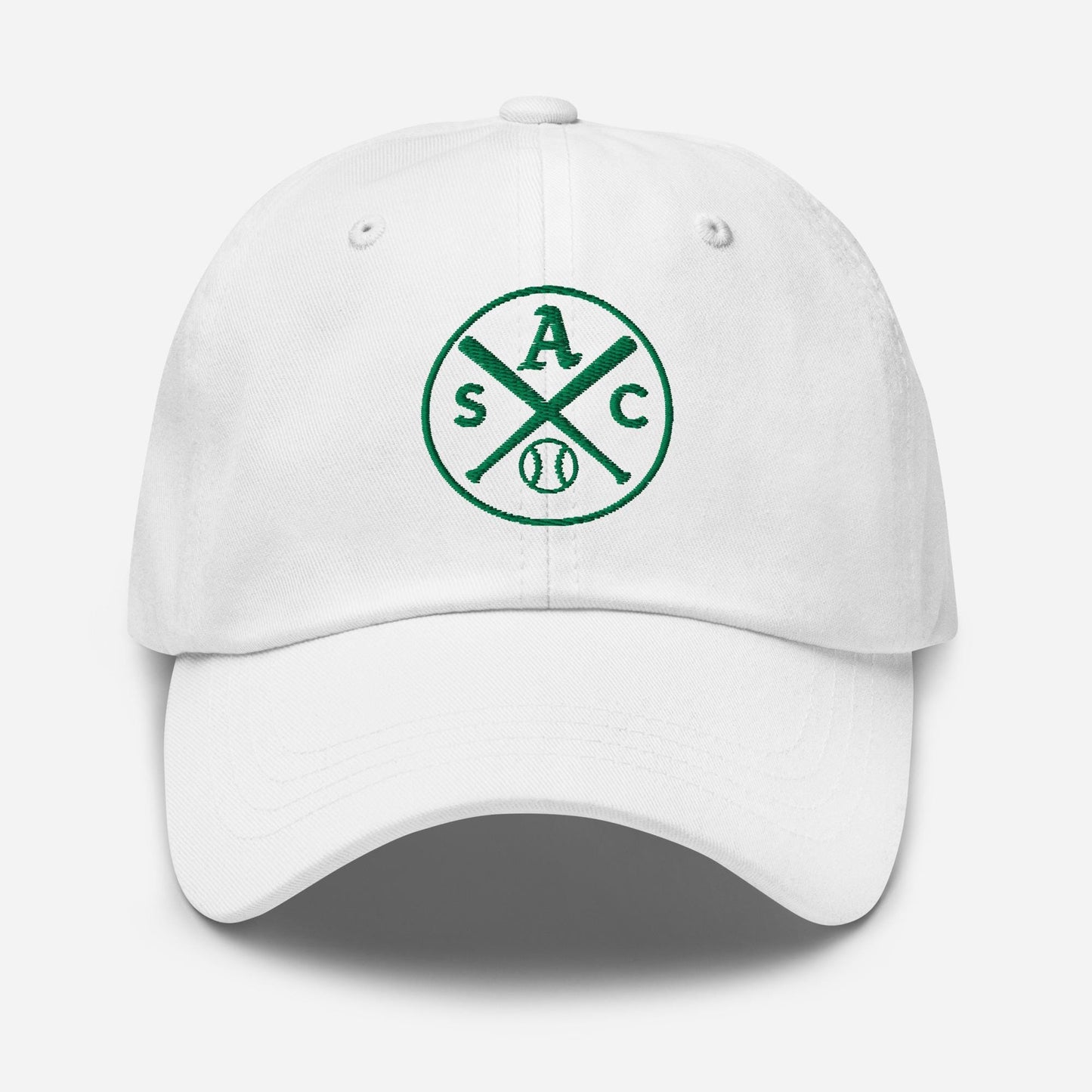 SAC Baseball Logo Cap – Sacramento Baseball Fan Hat (green logo)