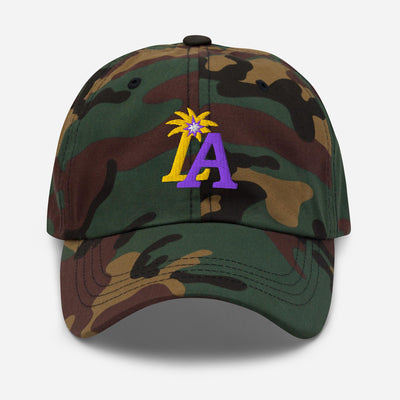 LA Palm Spark Cap – Purple and Gold Basketball Hat