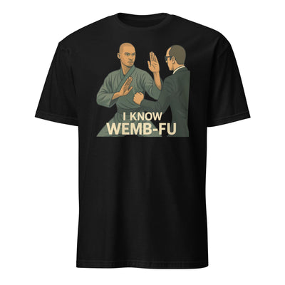 I Know WEMB-FU T-Shirt – Matrix Parody Basketball Tee | Wembanyama Fan Design | Funny NBA + Kung Fu Shirt Short-Sleeve Unisex T-Shirt
