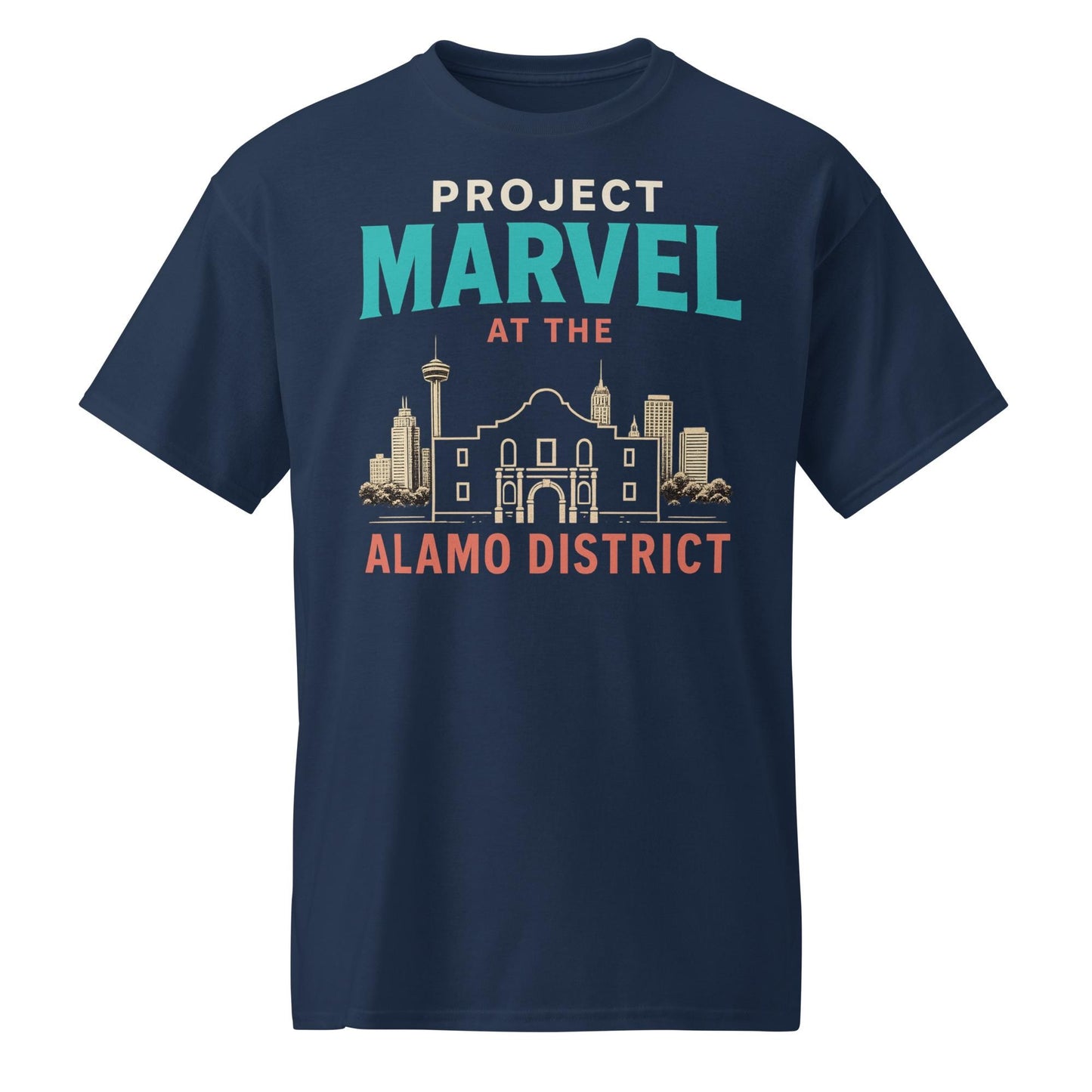 Project Marvel T-Shirt – Alamo District Skyline Tee | San Antonio Hoops Culture - DryBlend® T-Shirt