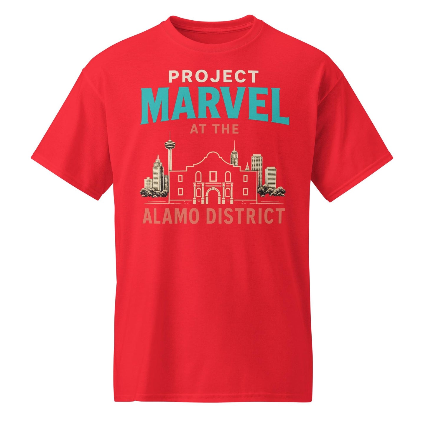 Project Marvel T-Shirt – Alamo District Skyline Tee | San Antonio Hoops Culture - DryBlend® T-Shirt