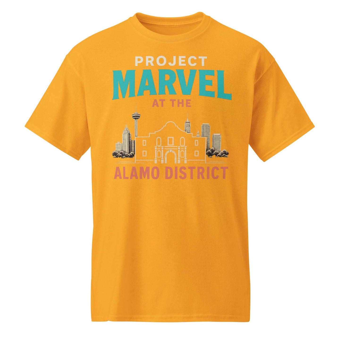 Project Marvel T-Shirt – Alamo District Skyline Tee | San Antonio Hoops Culture - DryBlend® T-Shirt