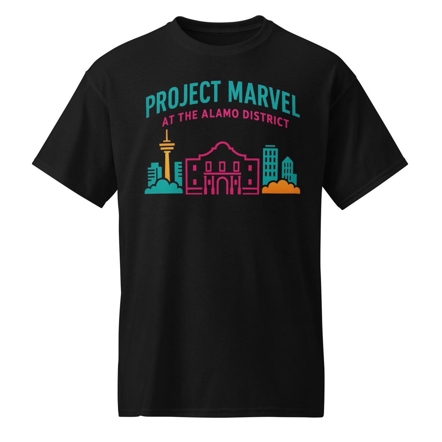 Project Marvel T-Shirt – Fiesta Skyline Edition | Alamo District Tee - DryBlend® T-Shirt