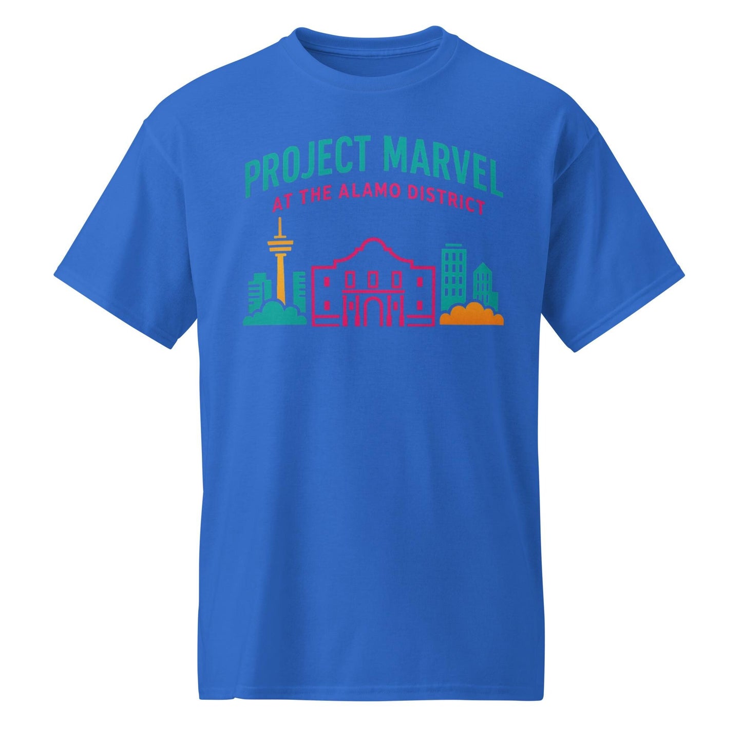 Project Marvel T-Shirt – Fiesta Skyline Edition | Alamo District Tee - DryBlend® T-Shirt