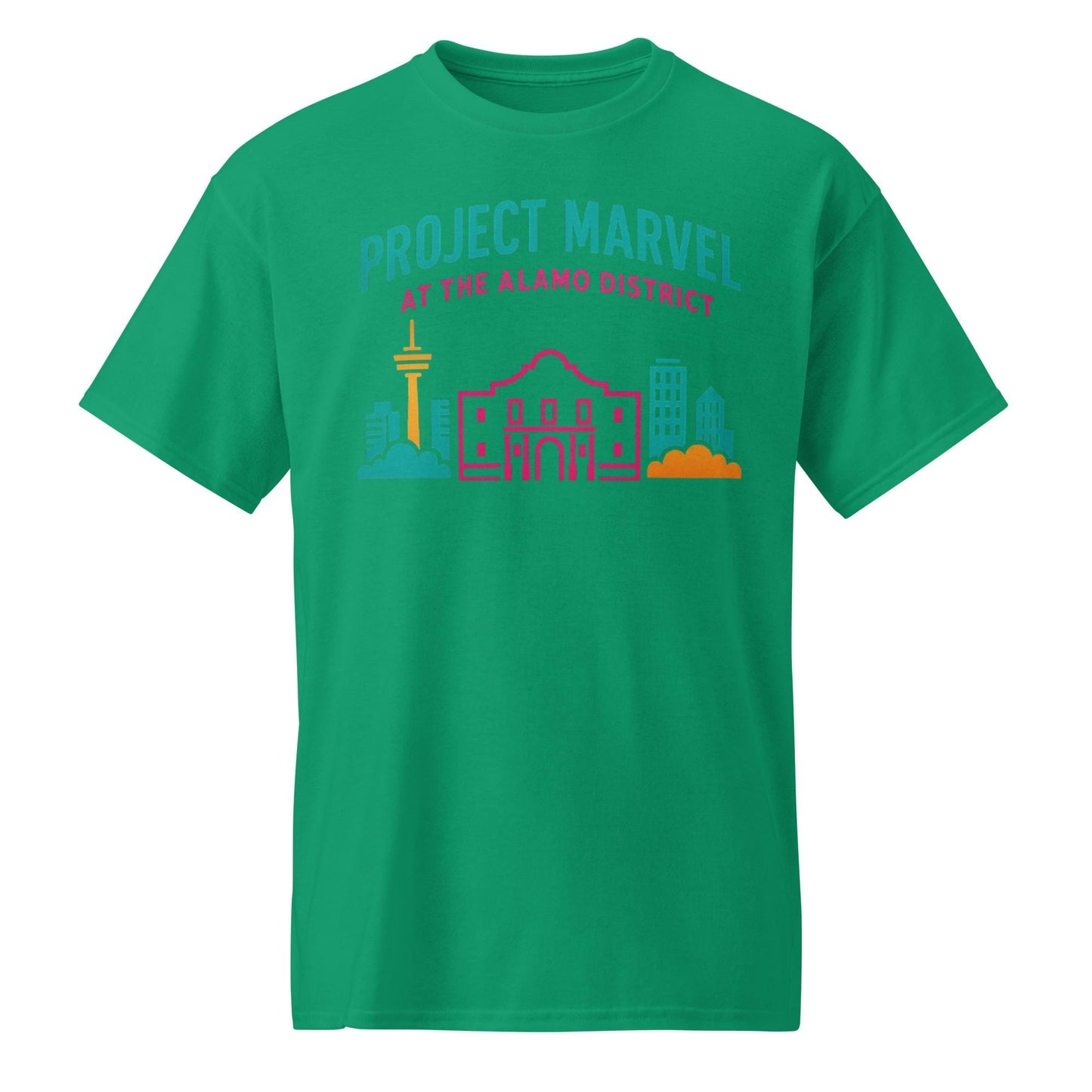 Project Marvel T-Shirt – Fiesta Skyline Edition | Alamo District Tee - DryBlend® T-Shirt