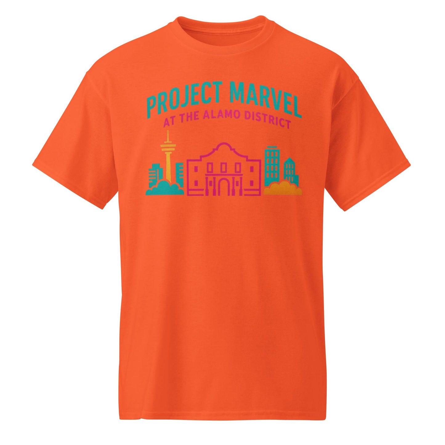 Project Marvel T-Shirt – Fiesta Skyline Edition | Alamo District Tee - DryBlend® T-Shirt