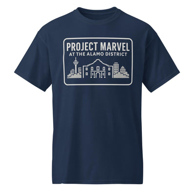 Project Marvel T-Shirt – Grayscale Skyline Edition | Alamo District Tee - DryBlend® T-Shirt