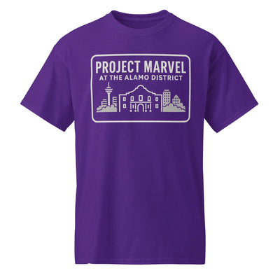Project Marvel T-Shirt – Grayscale Skyline Edition | Alamo District Tee - DryBlend® T-Shirt