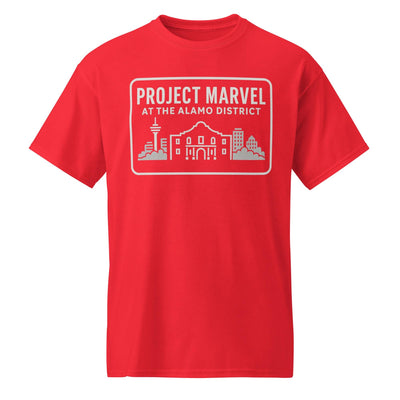 Project Marvel T-Shirt – Grayscale Skyline Edition | Alamo District Tee - DryBlend® T-Shirt