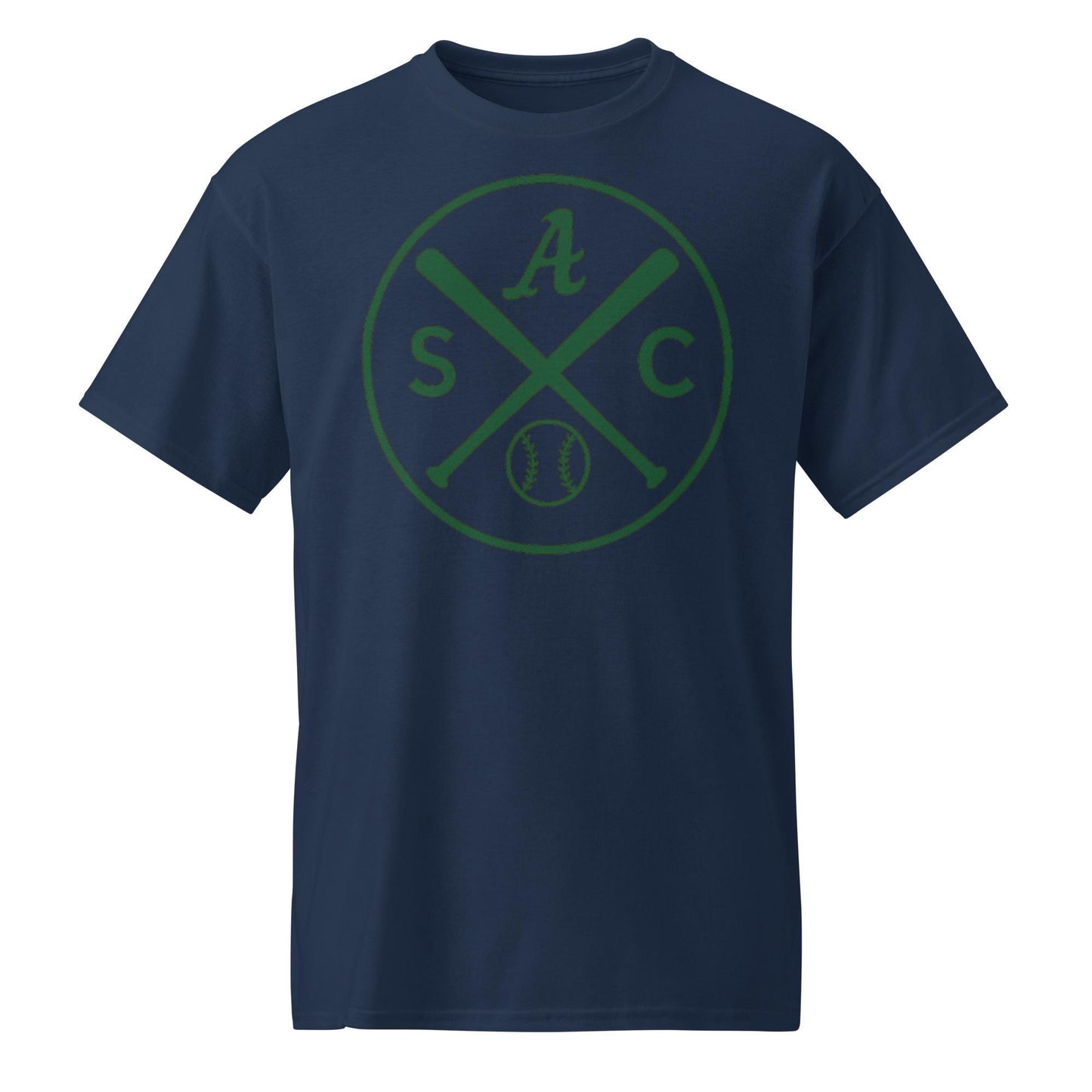 SAC Baseball Logo Shirt – Sacramento Baseball Tee (All Green Logo) DryBlend® T-Shirt