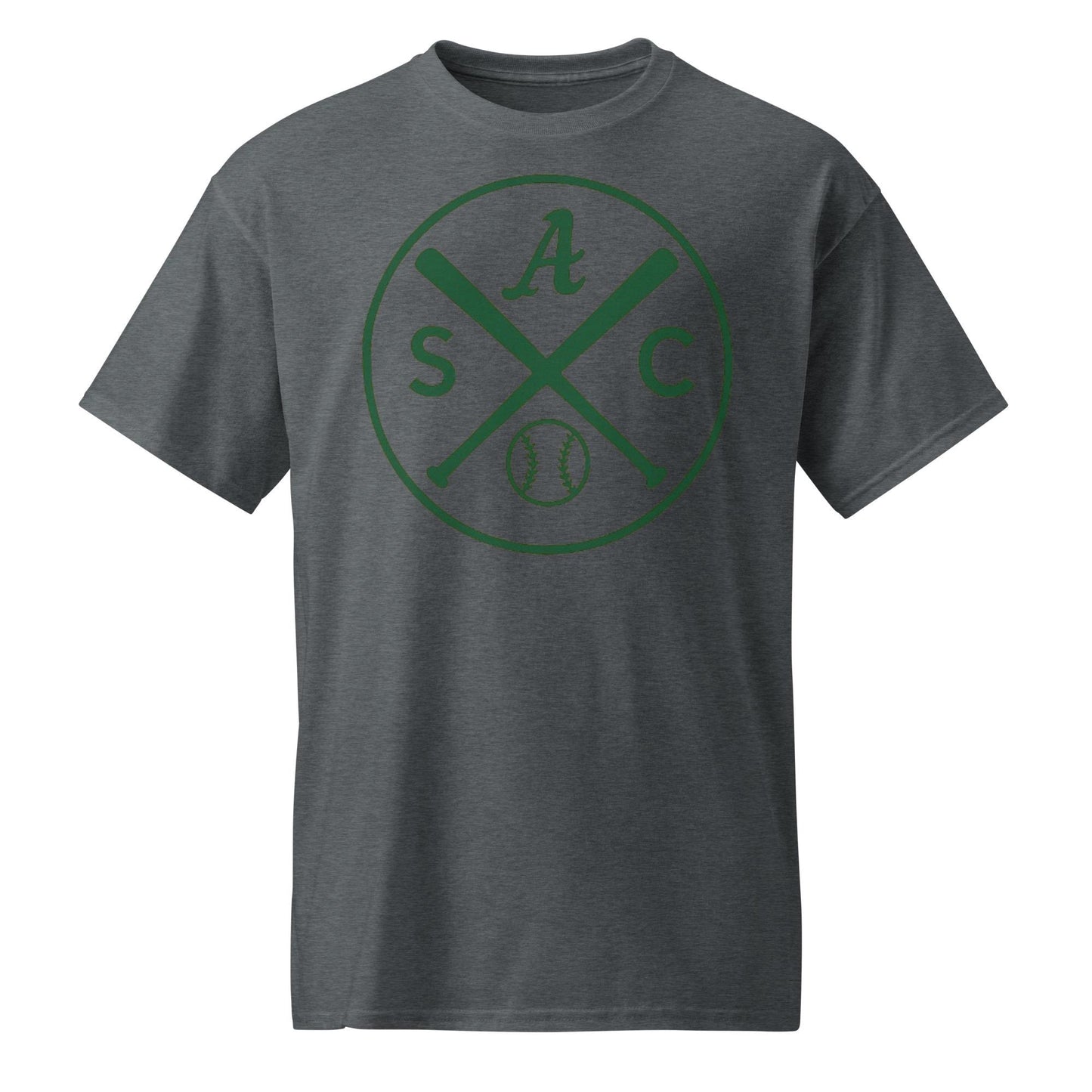 SAC Baseball Logo Shirt – Sacramento Baseball Tee (All Green Logo) DryBlend® T-Shirt