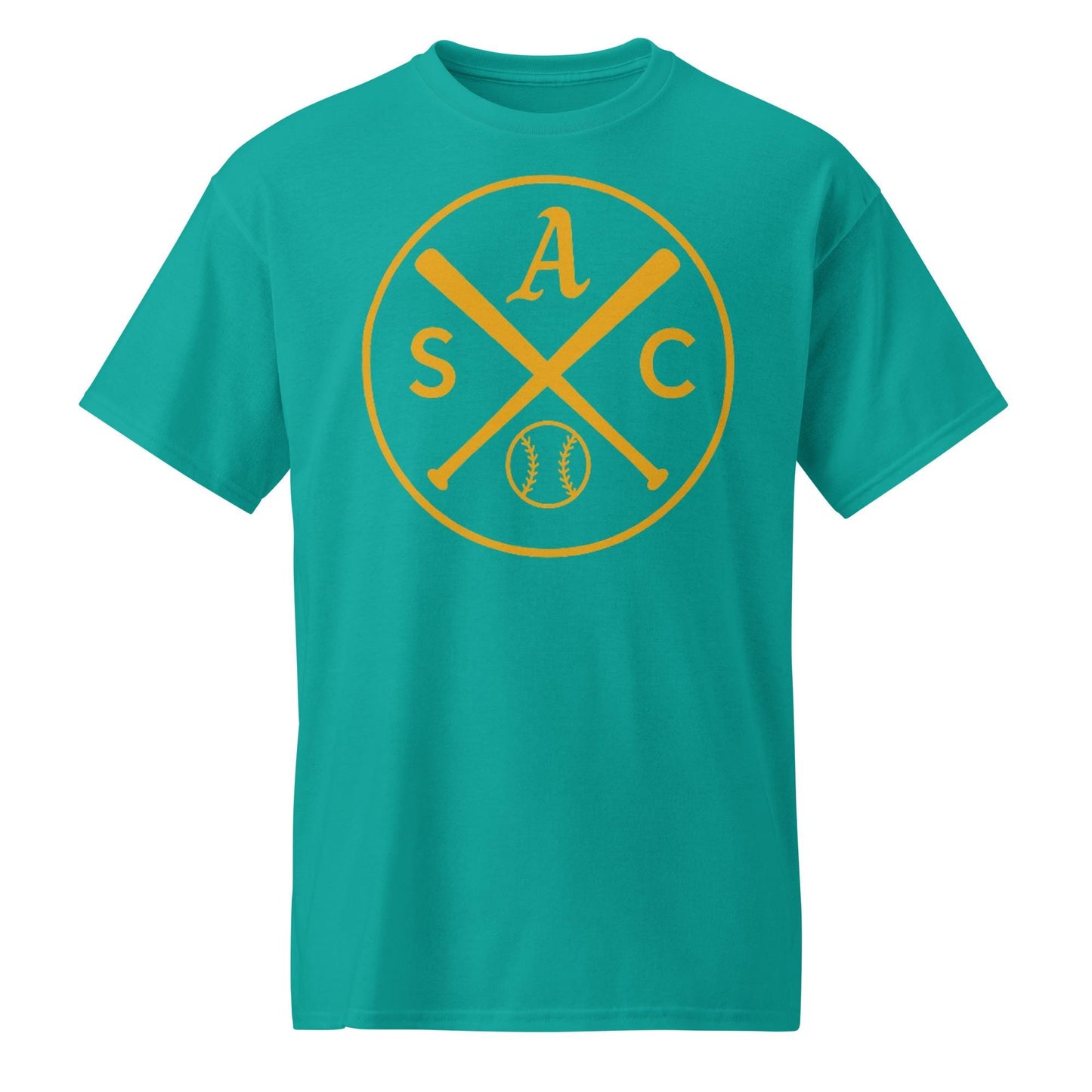 SAC Baseball Logo Shirt – Sacramento Baseball Tee (gold logo) DryBlend® T-Shirt