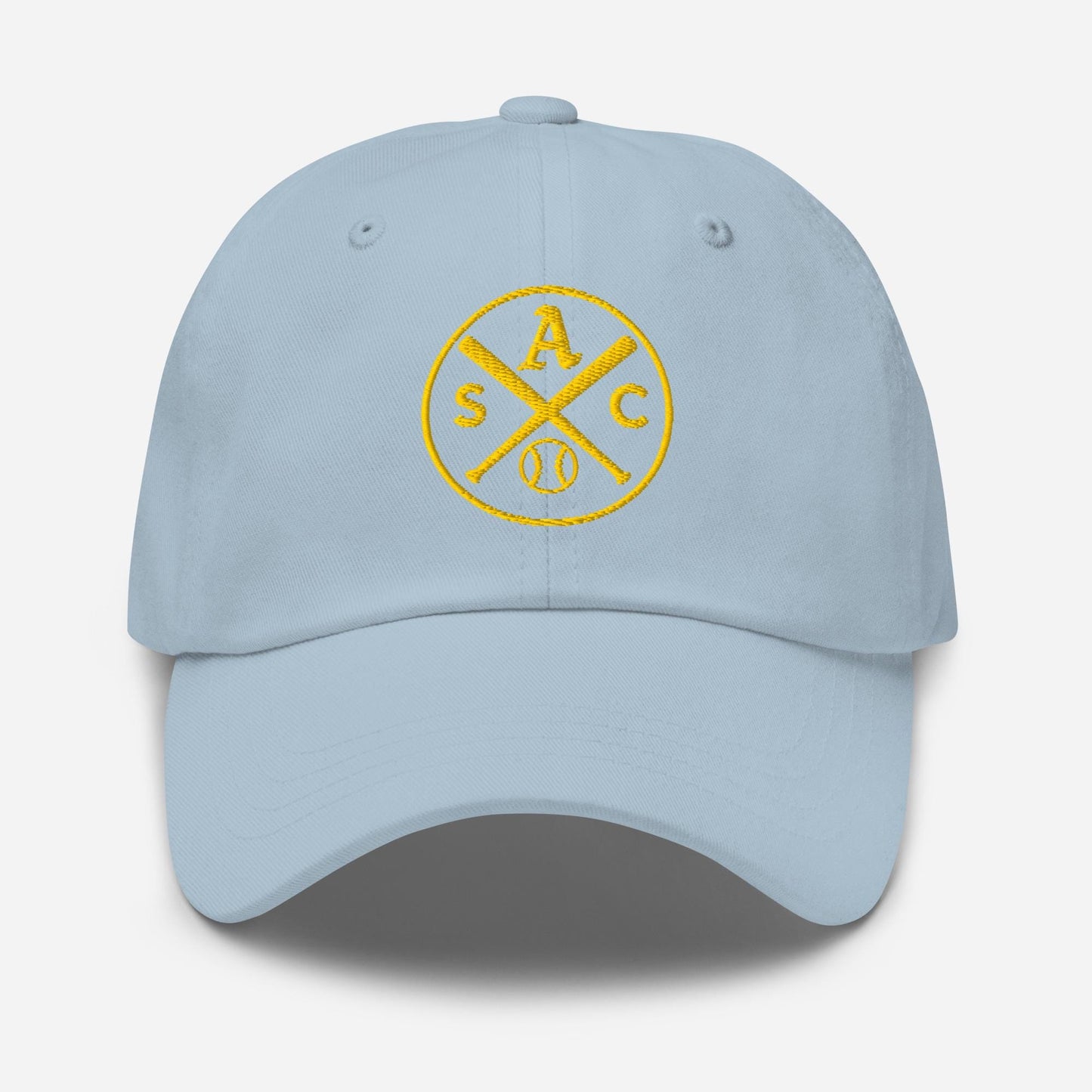 SAC Baseball Logo Cap – Sacramento Baseball Fan Hat (gold logo)