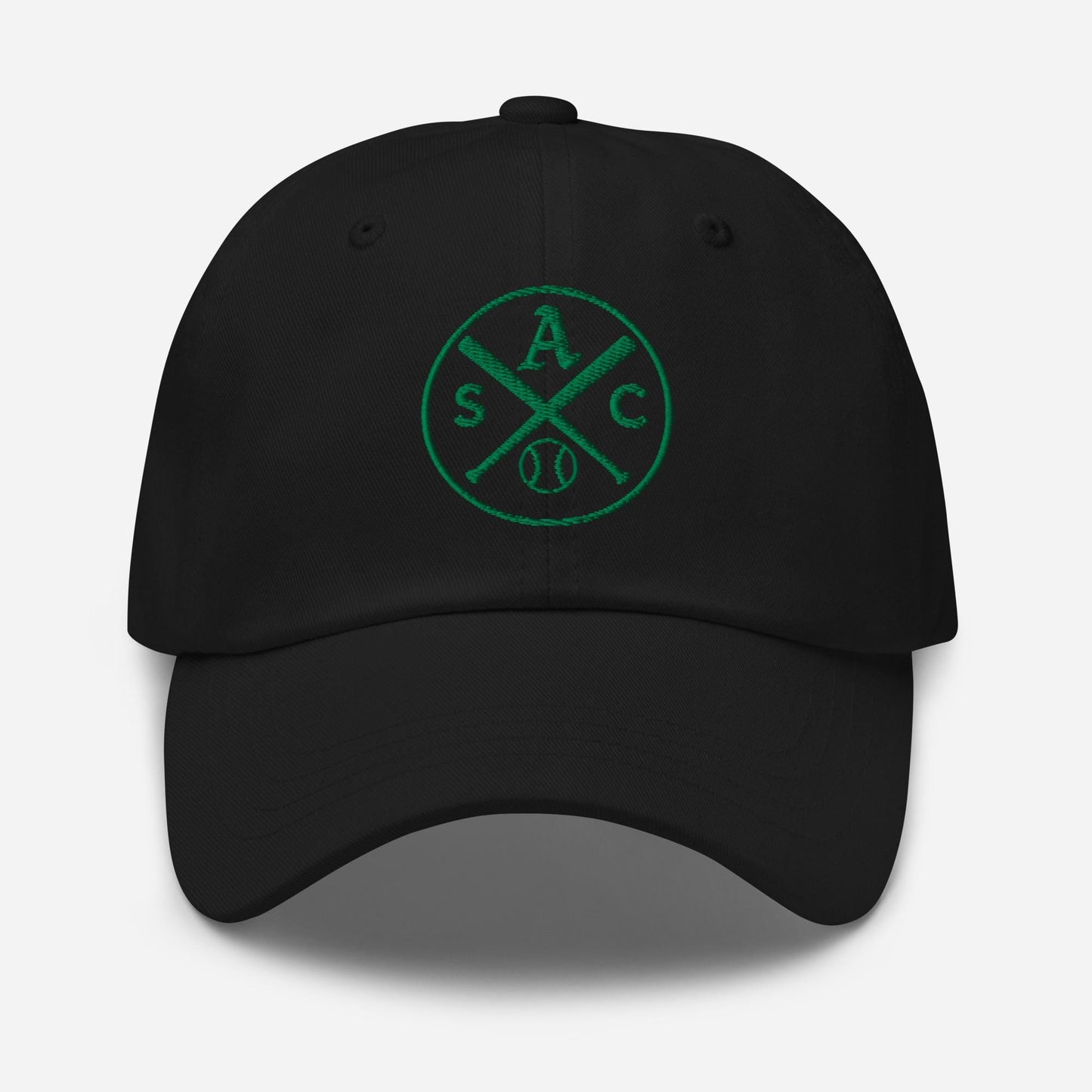 SAC Baseball Logo Cap – Sacramento Baseball Fan Hat (green logo)