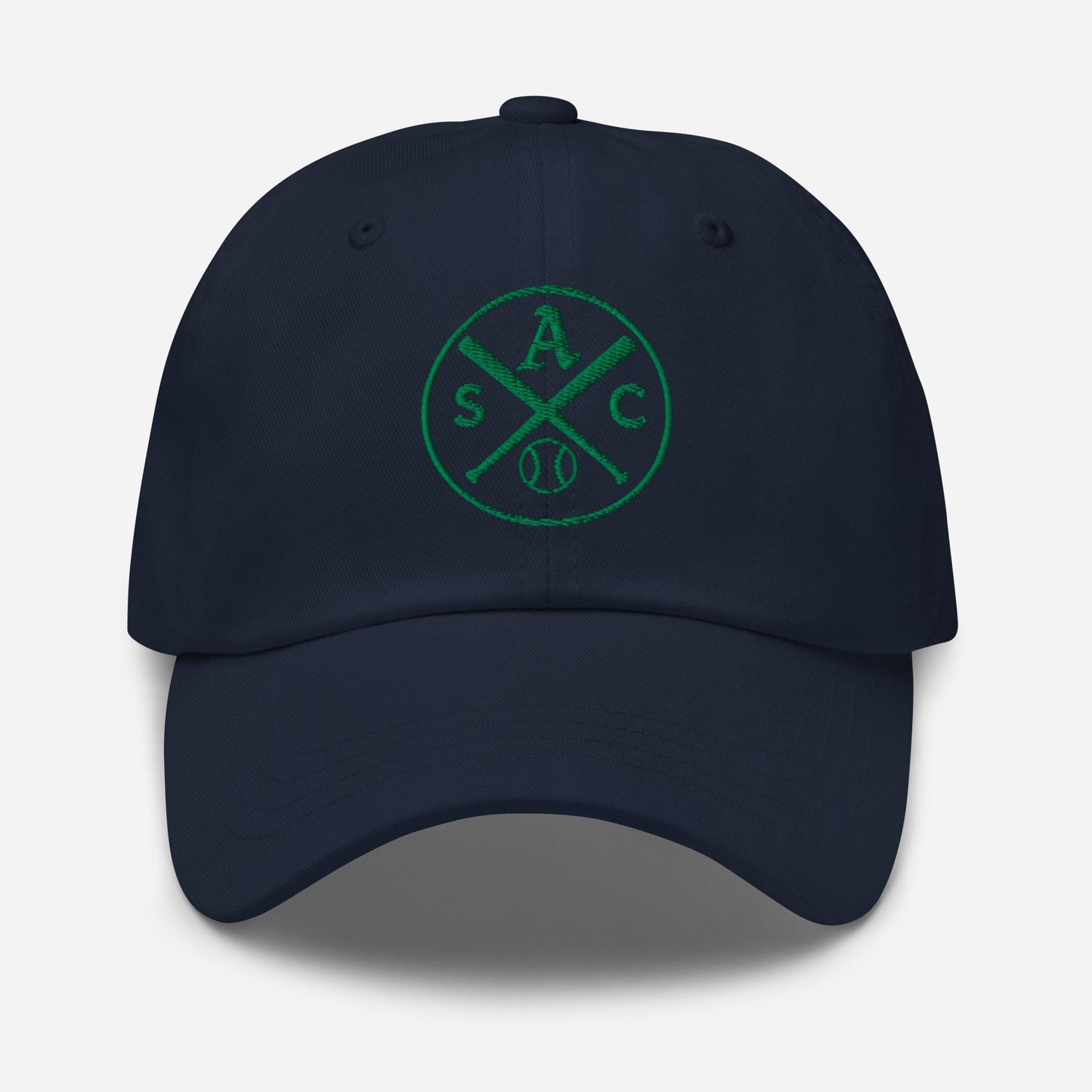 SAC Baseball Logo Cap – Sacramento Baseball Fan Hat (green logo)