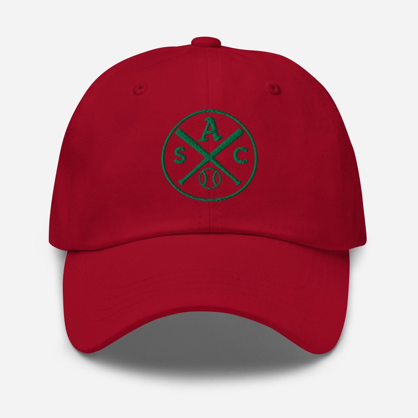SAC Baseball Logo Cap – Sacramento Baseball Fan Hat (green logo)