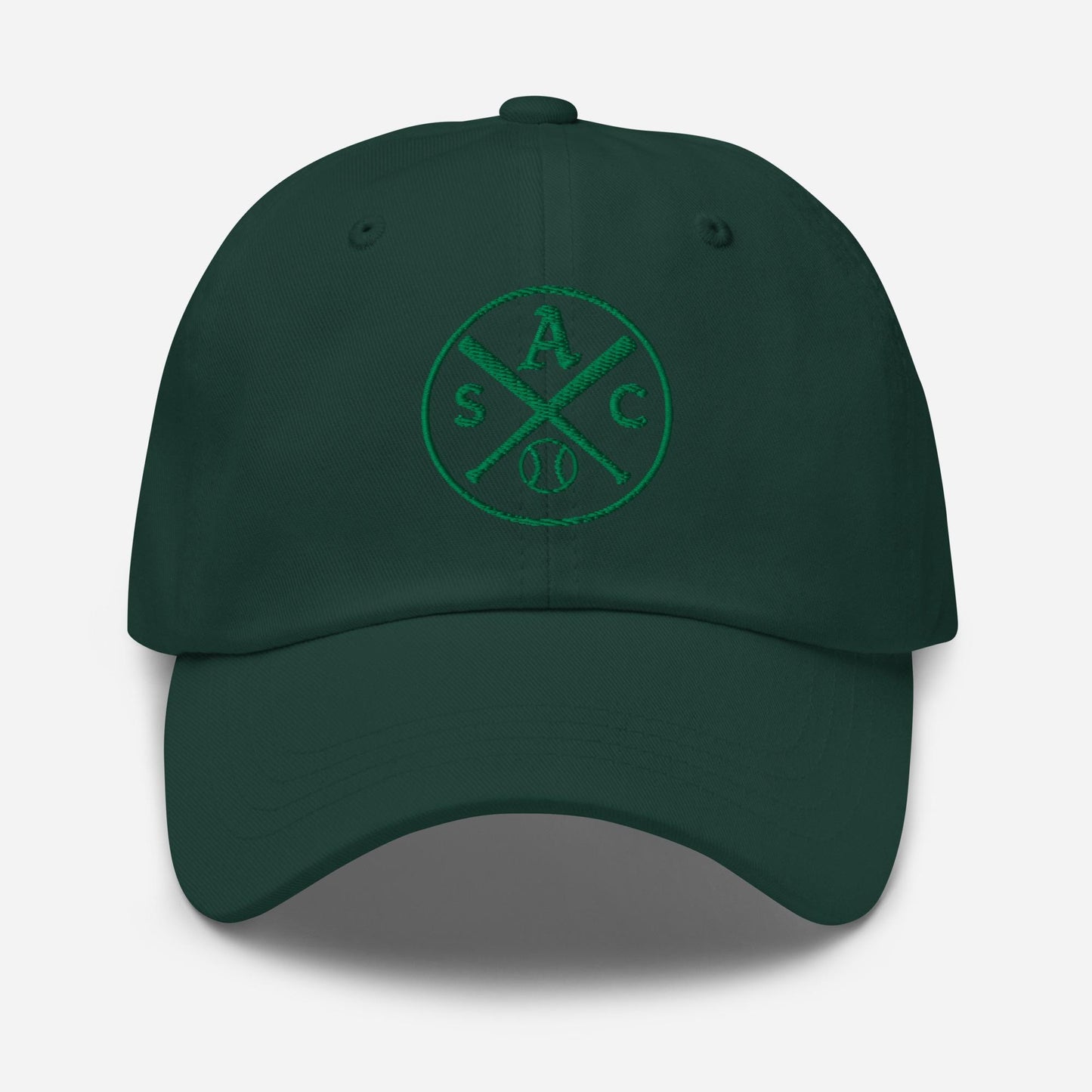 SAC Baseball Logo Cap – Sacramento Baseball Fan Hat (green logo)