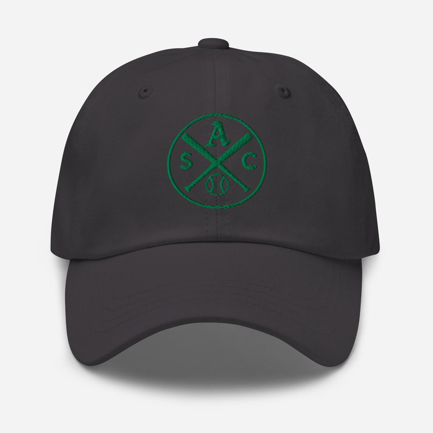 SAC Baseball Logo Cap – Sacramento Baseball Fan Hat (green logo)