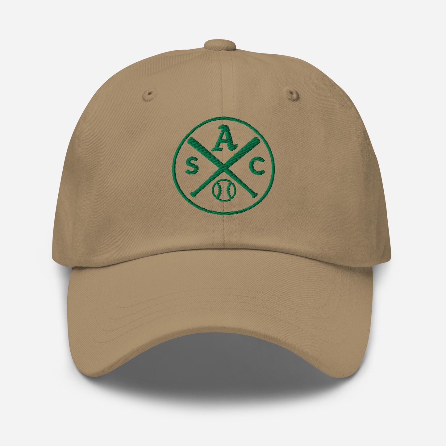 SAC Baseball Logo Cap – Sacramento Baseball Fan Hat (green logo)