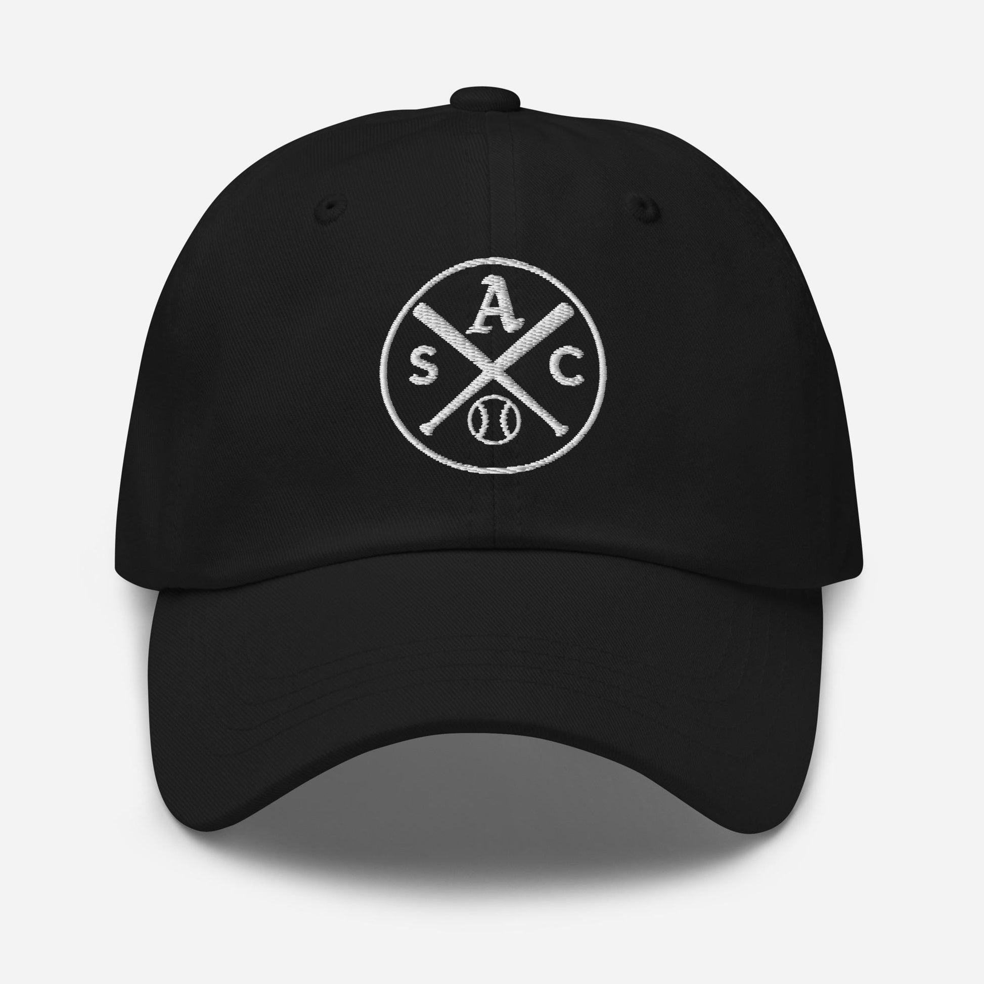 SAC Baseball Logo Cap – Sacramento Baseball Fan Hat (all white logo)