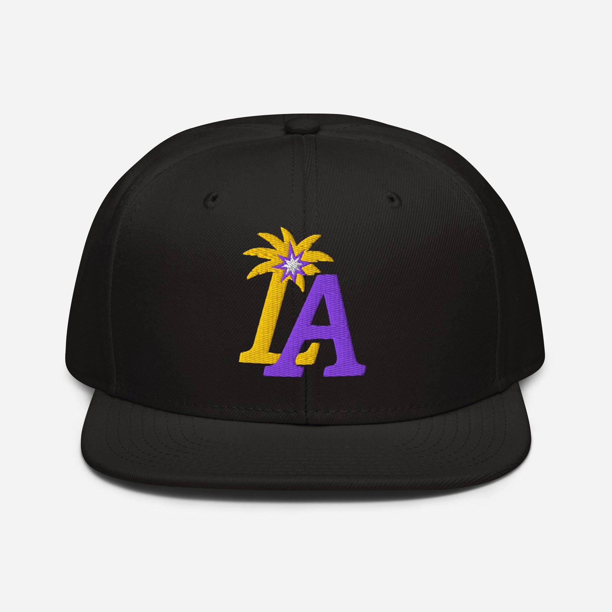 LA Palm Spark Cap – Purple and Gold Basketball Snapback Hat
