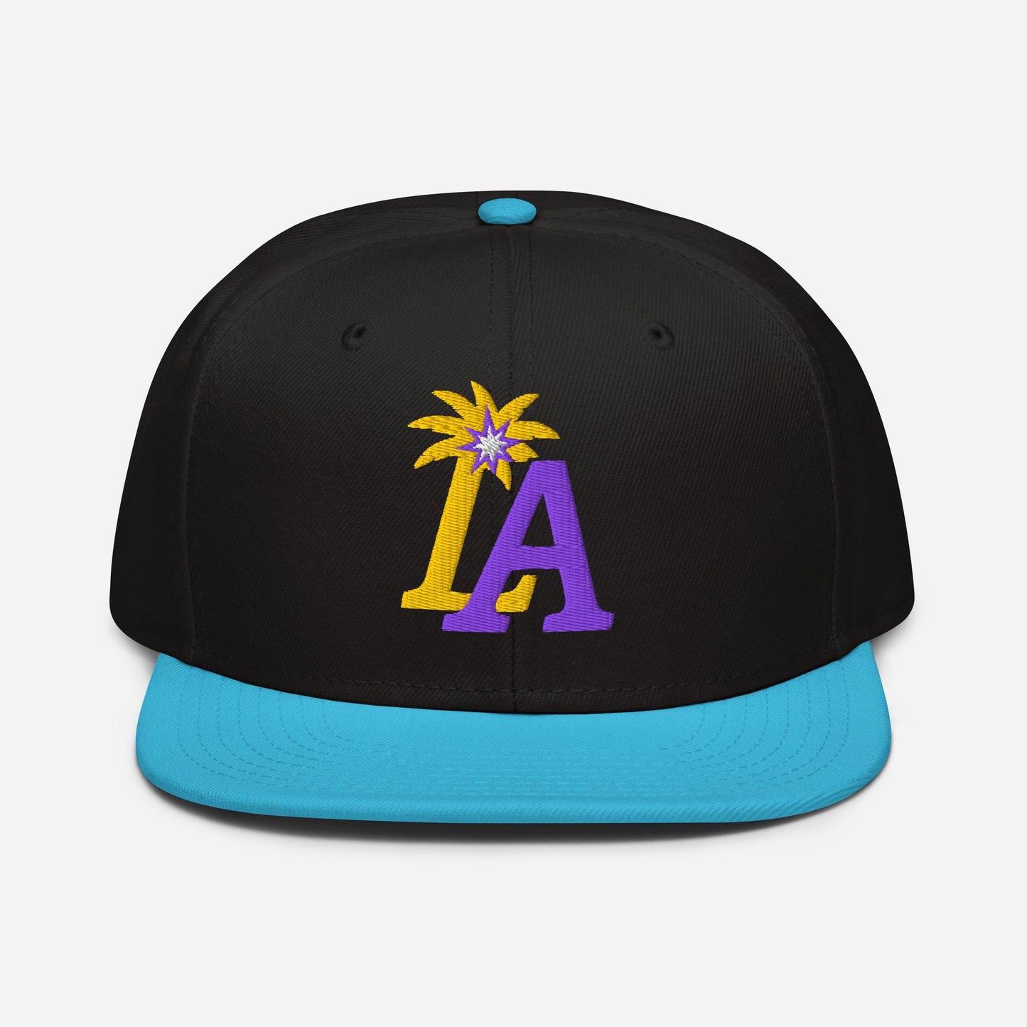 LA Palm Spark Cap – Purple and Gold Basketball Snapback Hat