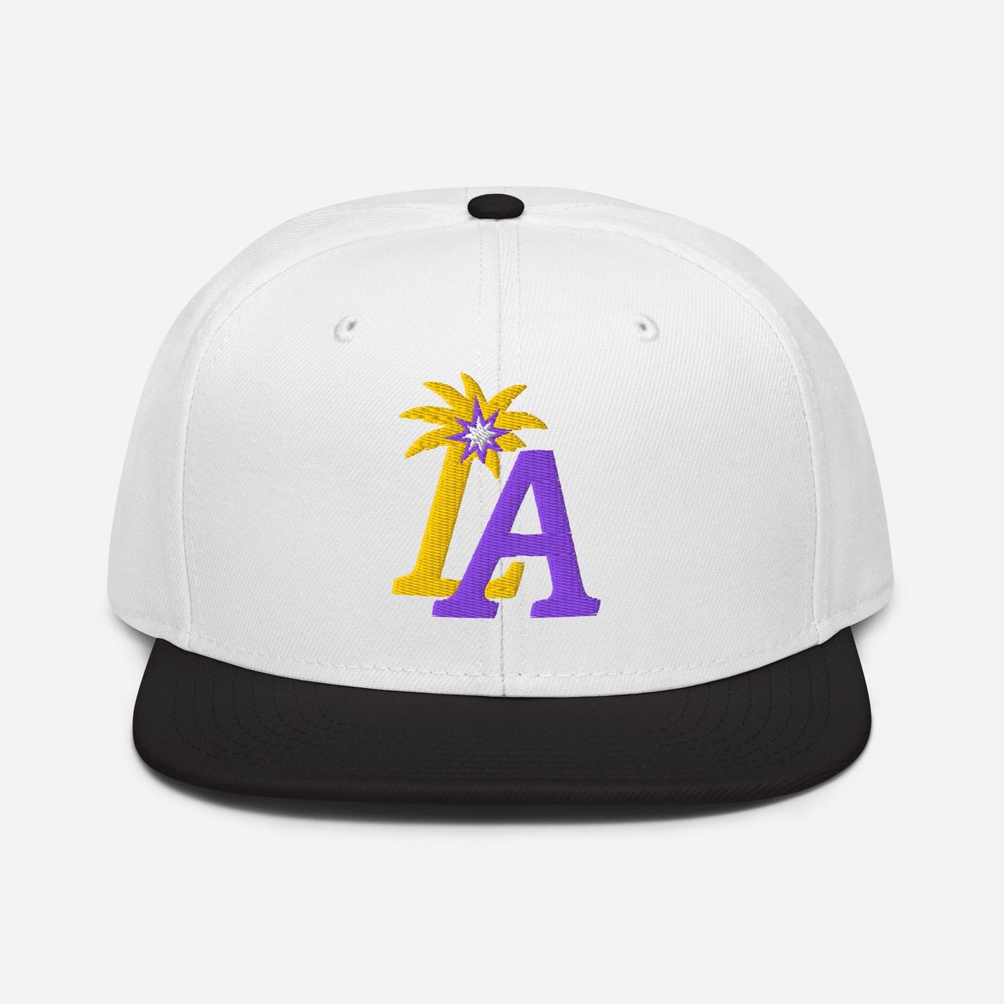 LA Palm Spark Cap – Purple and Gold Basketball Snapback Hat